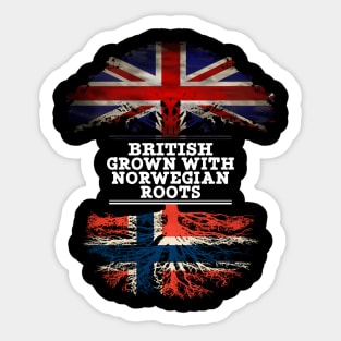 British Grown With Norwegian Roots - Gift for Norwegian With Roots From Norway Sticker